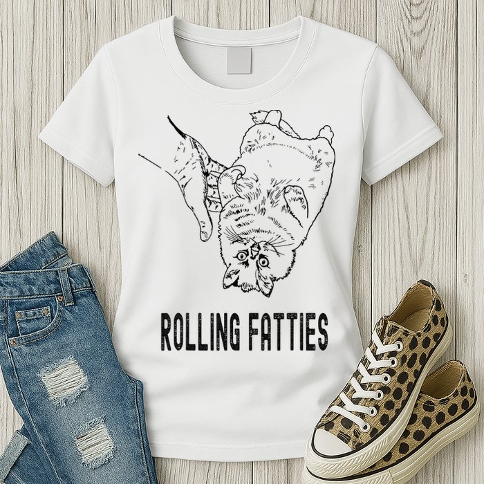 Rolling Fatties Cat Womens T-Shirt