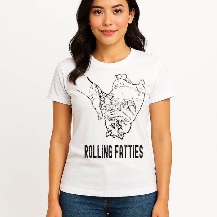 Rolling Fatties Cat Womens T-Shirt