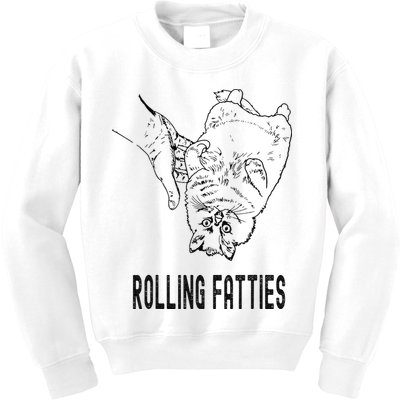 Rolling Fatties Cat Kids Sweatshirt
