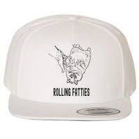 Rolling Fatties Cat Wool Snapback Cap
