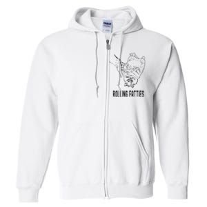 Rolling Fatties Cat Full Zip Hoodie