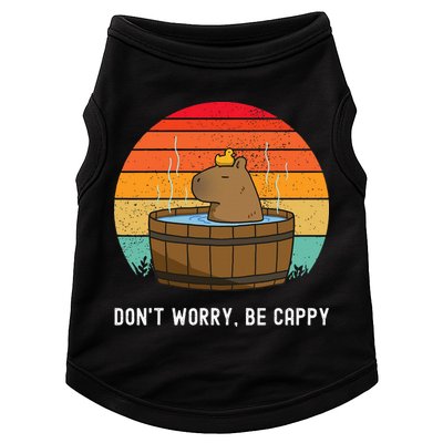 Retro Funny Capybara DonT Worry Be Capy Doggie Tank