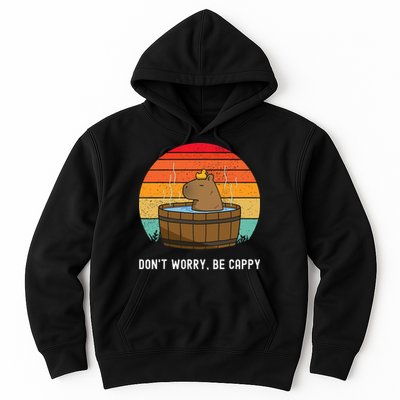 Retro Funny Capybara DonT Worry Be Capy Hoodie