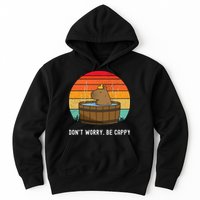 Retro Funny Capybara DonT Worry Be Capy Hoodie