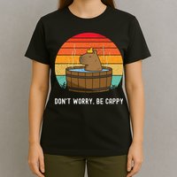 Retro Funny Capybara DonT Worry Be Capy T-Shirt