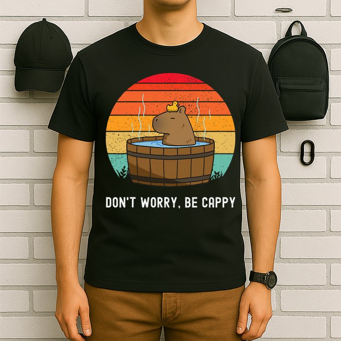 Retro Funny Capybara DonT Worry Be Capy T-Shirt