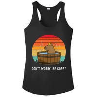 Retro Funny Capybara DonT Worry Be Capy Ladies PosiCharge Competitor Racerback Tank
