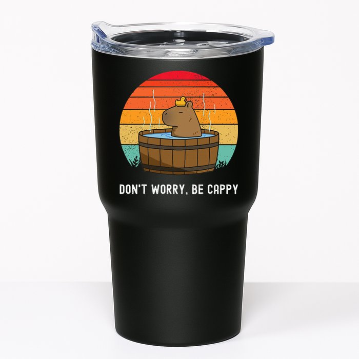 Retro Funny Capybara DonT Worry Be Capy Tumbler