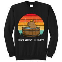 Retro Funny Capybara DonT Worry Be Capy Tall Sweatshirt