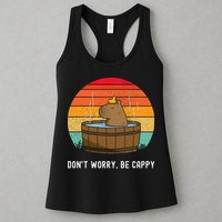 Retro Funny Capybara DonT Worry Be Capy Womens Tank Top