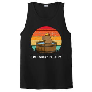 Retro Funny Capybara DonT Worry Be Capy PosiCharge Competitor Tank