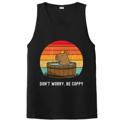 Retro Funny Capybara DonT Worry Be Capy PosiCharge Competitor Tank