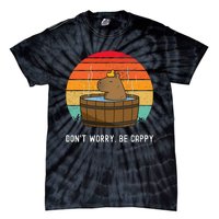 Retro Funny Capybara DonT Worry Be Capy Tie-Dye T-Shirt