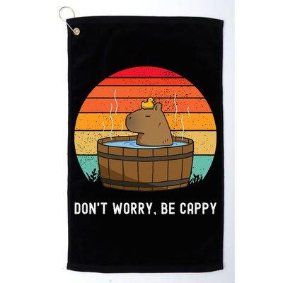 Retro Funny Capybara DonT Worry Be Capy Golf Towel