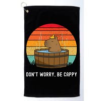 Retro Funny Capybara DonT Worry Be Capy Golf Towel