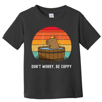 Retro Funny Capybara DonT Worry Be Capy Toddler T-Shirt
