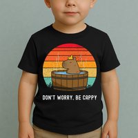 Retro Funny Capybara DonT Worry Be Capy Toddler T-Shirt