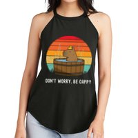 Retro Funny Capybara DonT Worry Be Capy Women's Perfect Tri Rocker Tank