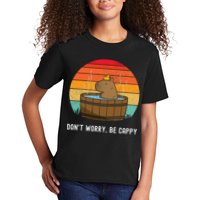 Retro Funny Capybara DonT Worry Be Capy Kids T-Shirt