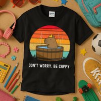 Retro Funny Capybara DonT Worry Be Capy Kids T-Shirt
