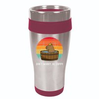 Retro Funny Capybara DonT Worry Be Capy 16oz Travel Tumbler