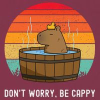 Retro Funny Capybara DonT Worry Be Capy 16oz Travel Tumbler