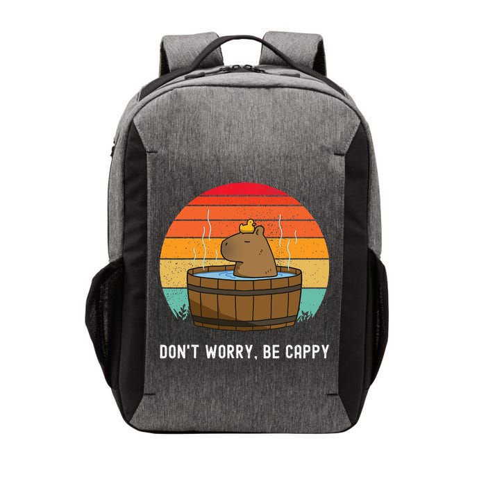 Retro Funny Capybara DonT Worry Be Capy Vector Backpack