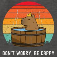 Retro Funny Capybara DonT Worry Be Capy Vector Backpack