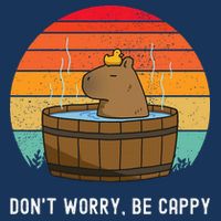 Retro Funny Capybara DonT Worry Be Capy Infant Baby Jersey Bodysuit