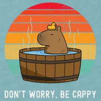 Retro Funny Capybara DonT Worry Be Capy Sueded Cloud Jersey T-Shirt