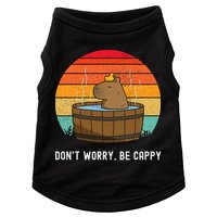 Retro Funny Capybara DonT Worry Be Capy Doggie Tank