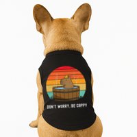 Retro Funny Capybara DonT Worry Be Capy Doggie Tank