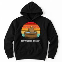 Retro Funny Capybara DonT Worry Be Capy Hoodie