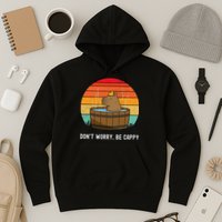 Retro Funny Capybara DonT Worry Be Capy Hoodie