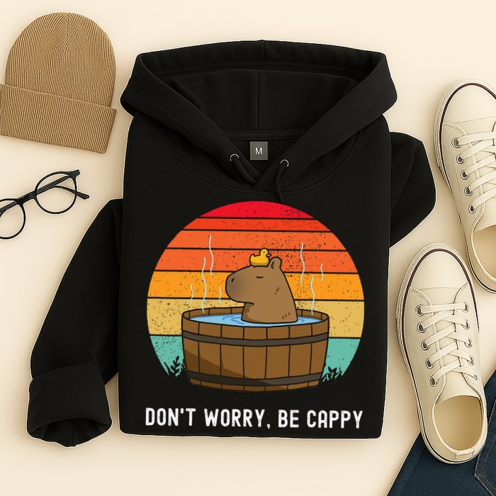 Retro Funny Capybara DonT Worry Be Capy Hoodie