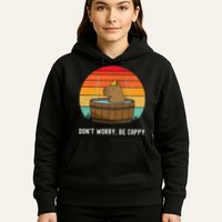 Retro Funny Capybara DonT Worry Be Capy Hoodie