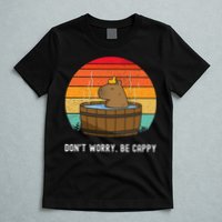 Retro Funny Capybara DonT Worry Be Capy T-Shirt