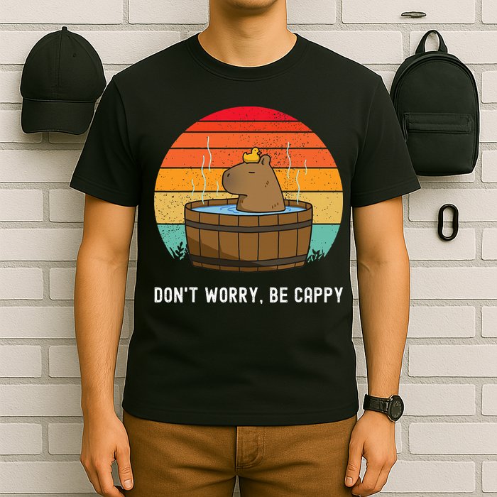 Retro Funny Capybara DonT Worry Be Capy T-Shirt