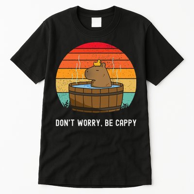 Retro Funny Capybara DonT Worry Be Capy Tall T-Shirt