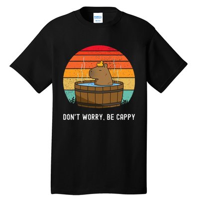 Retro Funny Capybara DonT Worry Be Capy Tall T-Shirt