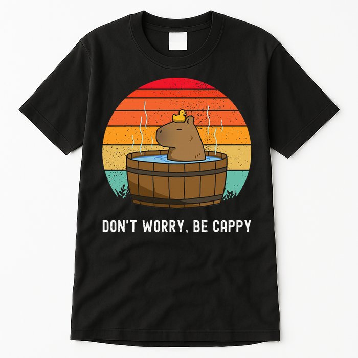 Retro Funny Capybara DonT Worry Be Capy Tall T-Shirt
