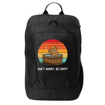 Retro Funny Capybara DonT Worry Be Capy City Backpack