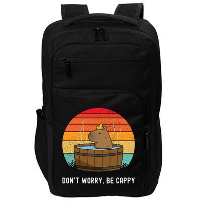 Retro Funny Capybara DonT Worry Be Capy Impact Tech Backpack