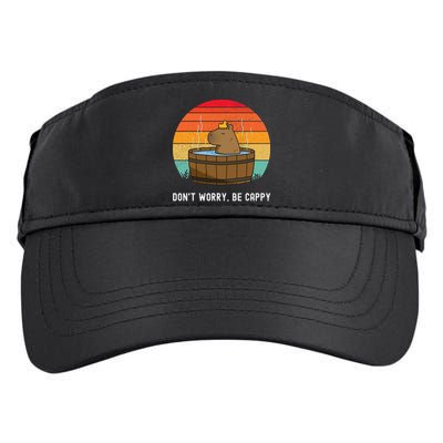 Retro Funny Capybara DonT Worry Be Capy Adult Drive Performance Visor