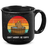 Retro Funny Capybara DonT Worry Be Capy 15oz Campfire Ceramic Mug