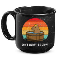 Retro Funny Capybara DonT Worry Be Capy 15oz Campfire Ceramic Mug