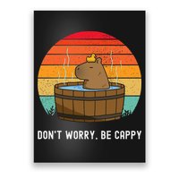 Retro Funny Capybara DonT Worry Be Capy Poster