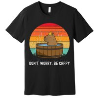 Retro Funny Capybara DonT Worry Be Capy Premium T-Shirt