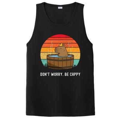 Retro Funny Capybara DonT Worry Be Capy PosiCharge Competitor Tank