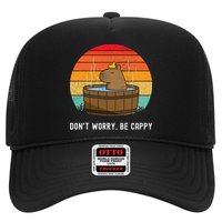 Retro Funny Capybara DonT Worry Be Capy Trucker Hat